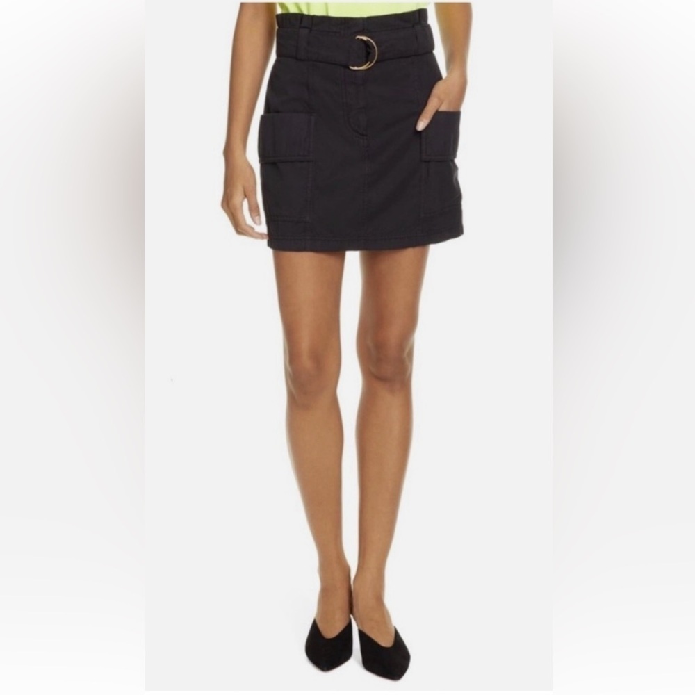 ALC Kai Belted Utility Skirt in Black Size 0 Retail- $300. C2